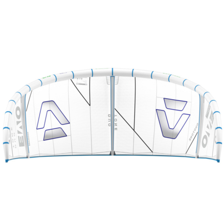 Aile de kitesurf duotone evo concept blue undyed blanc 2025 en Stock au Meilleur Prix | Aile de kite à boudin
