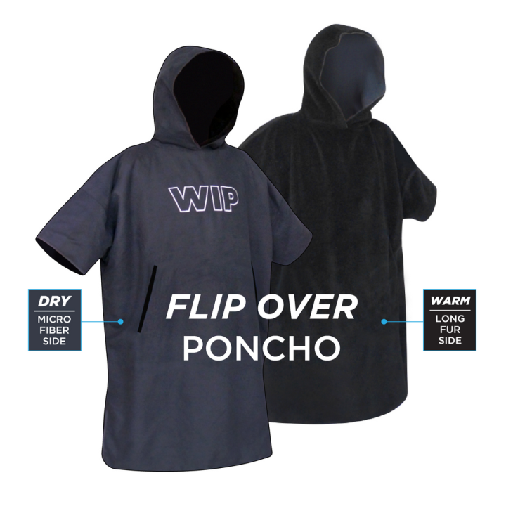 Poncho reversible forward wip noir | Poncho de plage pas cher