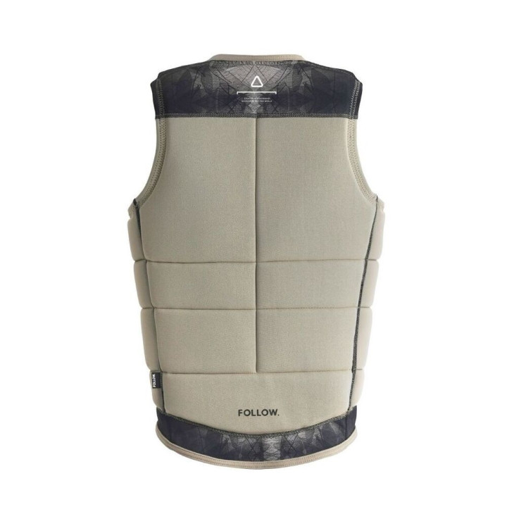 Gilet wakeboard Follow affiliate beige | Gilet impact wakeboard pas cher
