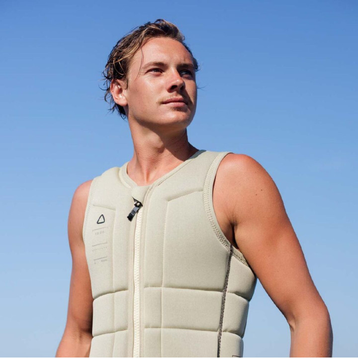 Gilet wakeboard Follow affiliate beige | Gilet impact wakeboard pas cher