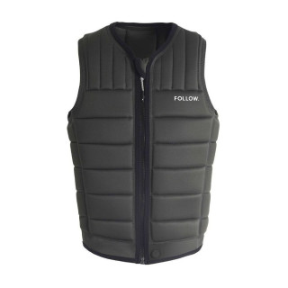 Gilet wakeboard Follow total vert olive  | Gilet impact wakeboard pas cher