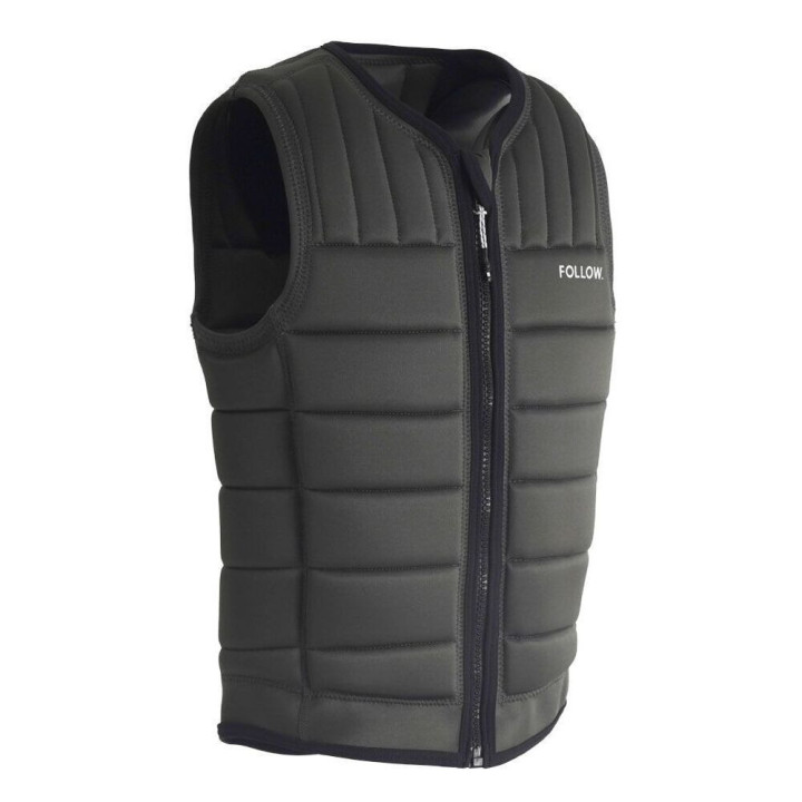 Gilet wakeboard Follow total vert olive  | Gilet impact wakeboard pas cher
