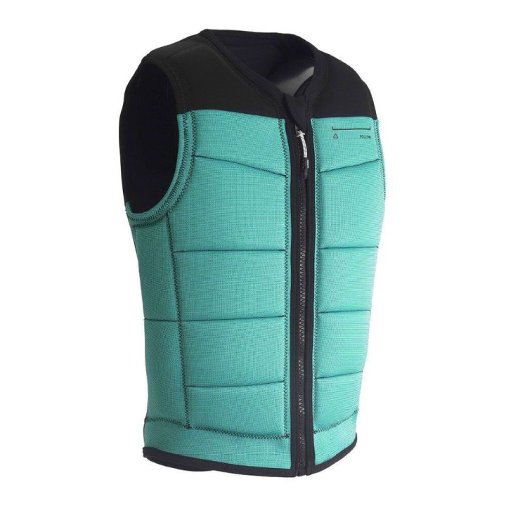 Gilet wakeboard Follow section black-teal  | Gilet impact wakeboard pas cher