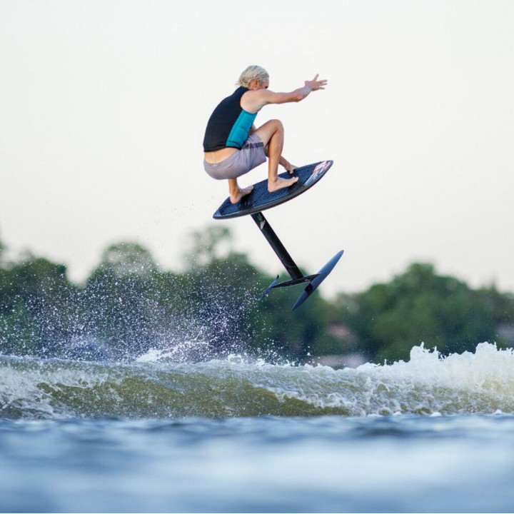 Gilet wakeboard Follow section black-teal  | Gilet impact wakeboard pas cher