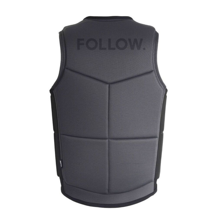 Gilet wakeboard Follow section noir  | Gilet impact wakeboard pas cher