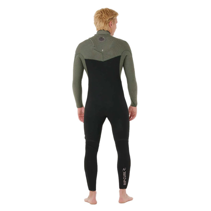 Combinaison de surf intégrale Rip Curl Flashbomb Pro Deep Cactus 4/3 Zip Free manches longues homme 2026 | combi neoprene hiver