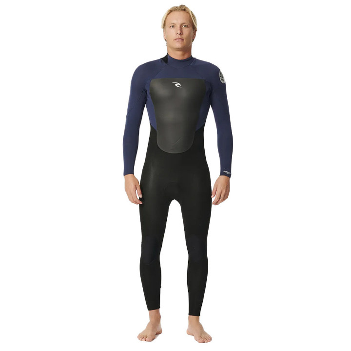 Combinaison de surf intégrale Rip Curl Omega GB Steamer Slate 4/3 Backzip manches longues homme 2026 | combi neoprene hiver pas