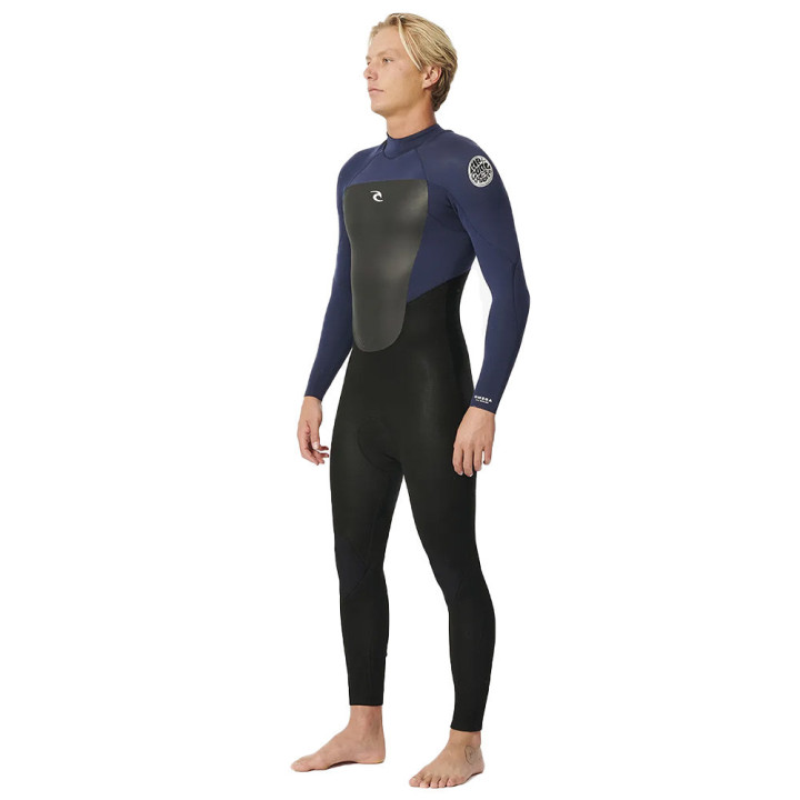 Combinaison de surf intégrale Rip Curl Omega GB Steamer Slate 4/3 Backzip manches longues homme 2026 | combi neoprene hiver pas