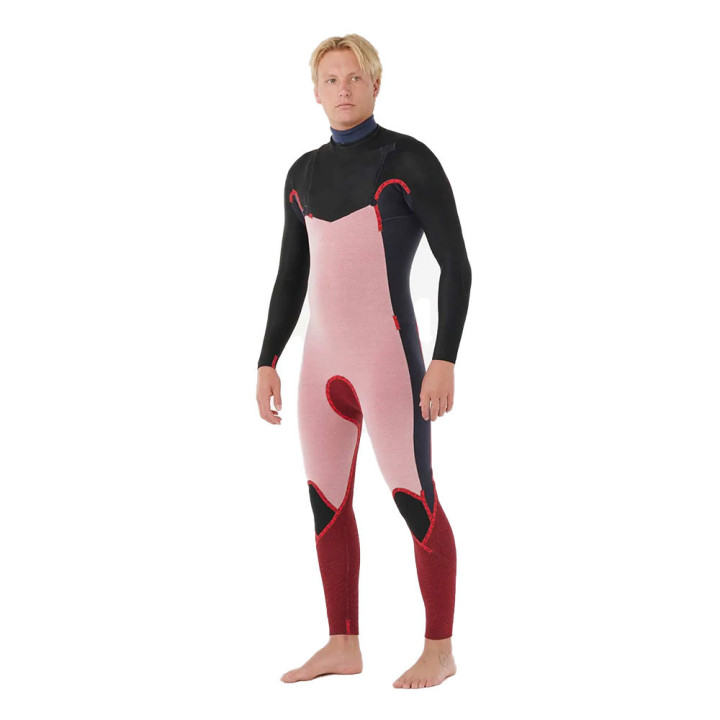 Combinaison de surf intégrale Rip Curl Dawn Patrol Eletric Cobalt 2026 4/3 Chestzip manches longues homme| combi neoprene hiver