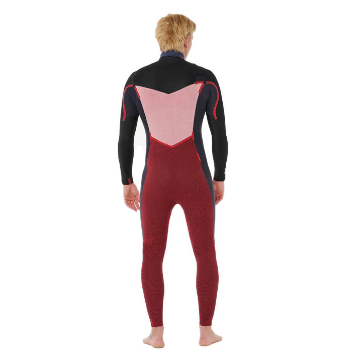 Combinaison de surf intégrale Rip Curl Dawn Patrol Eletric Cobalt 2026 4/3 Chestzip manches longues homme| combi neoprene hiver
