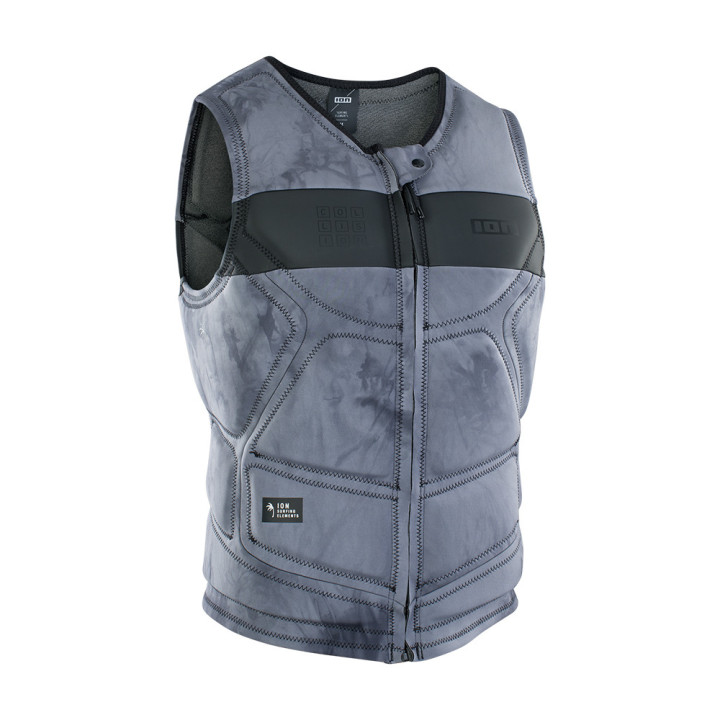 Gilet impact Ion Collision Select Wake Front Zip gris vue de face