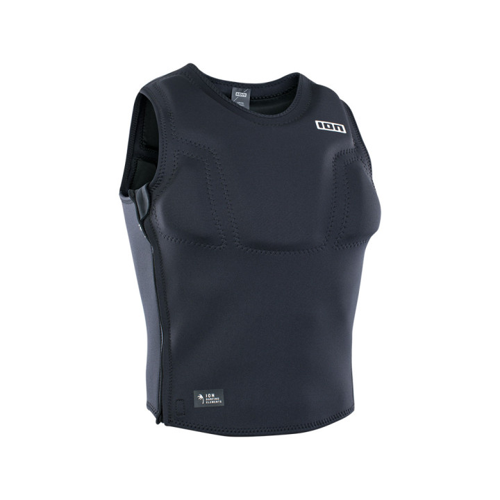Gilet impact ION Vector Element Side Zip noir vue de face