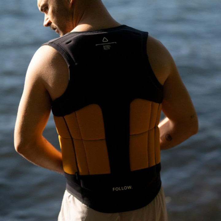 Gilet impact kite Follow Global Orange-Black homme 2026| Gilet impact pas cher