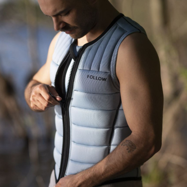 Gilet impact kitesurf Follow Total Light Blue homme 2026 | Gilet impact pas cher
