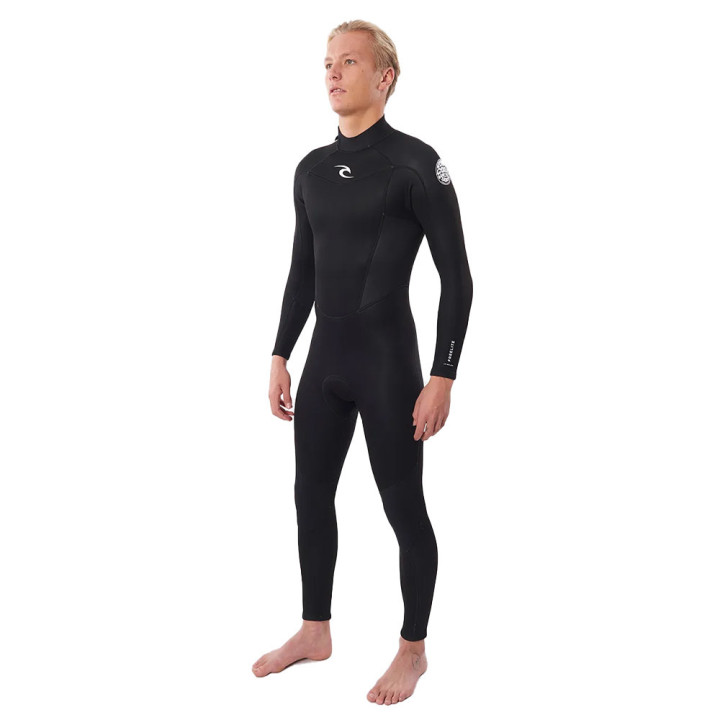 Combinaison de surf intégrale Rip Curl Freelite 2023 noir 4/3 Backzip manches longues homme | combi neoprene hiver pas cher