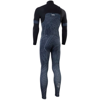 Combinaison de surf intégrale Ion Seek Core Distorted Black 4/3 Backzip manches longues homme | combi neoprene hiver pas cher