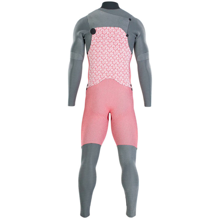 Combinaison de surf intégrale Ion Seek Core Distorted Black 4/3 Backzip manches longues homme | combi neoprene hiver pas cher