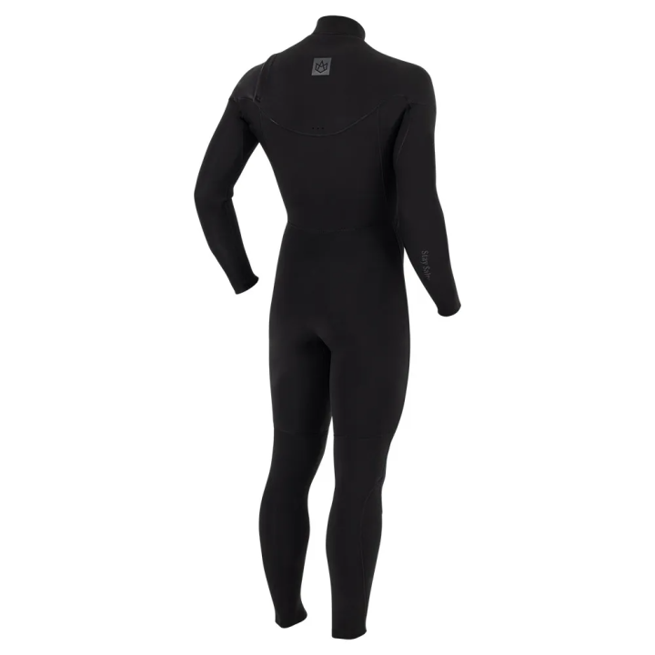 Combinaison de surf intégrale Manera Seafarer+ Noir 4/3 Frontzip manches longues homme 2024 | combi neoprene hiver pas cher