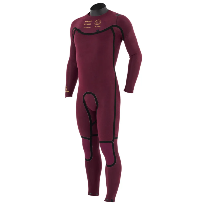 Combinaison de surf intégrale Manera Seafarer+ Noir 4/3 Frontzip manches longues homme 2024 | combi neoprene hiver pas cher