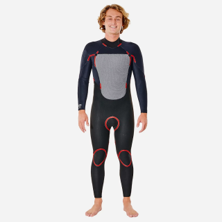 Combinaison néoprène Rip Curl omega 4/3 back zip steamer black