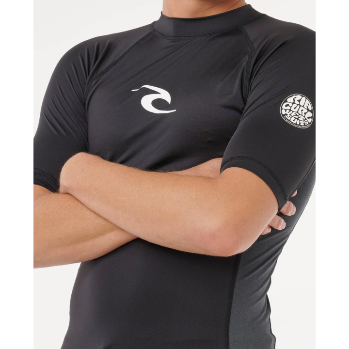 Lycra RIP CURL WAVES Manches Courtes UPF Noir