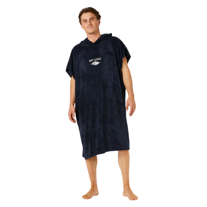 Poncho rip curl classic surf hooded noir-blanc