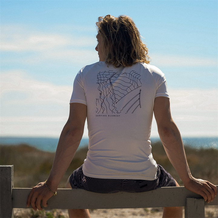 LYCRA ION MANCHES COURTES BLANC | Protection contre les rayons UV avec des matériaux recyclés