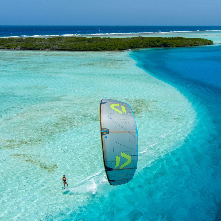 Aile kitesurf Duotone Rebel D/lab 2025 gris/jaune en Stock au meilleur prix | Aile de kite à boudin freeride