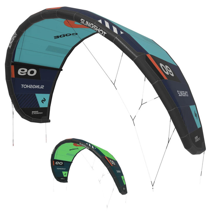 Aile kitesurf Slingshot Code V2 2025 en Stock au Meilleur Prix | Aile de kite à boudin