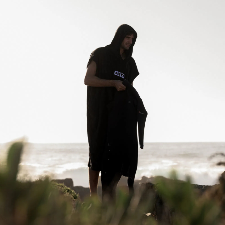Poncho de bain Ion Core Noir | Poncho surf pas cher