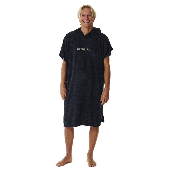Poncho de plage Rip Curl noir gris homme | Poncho de bain pas cher
