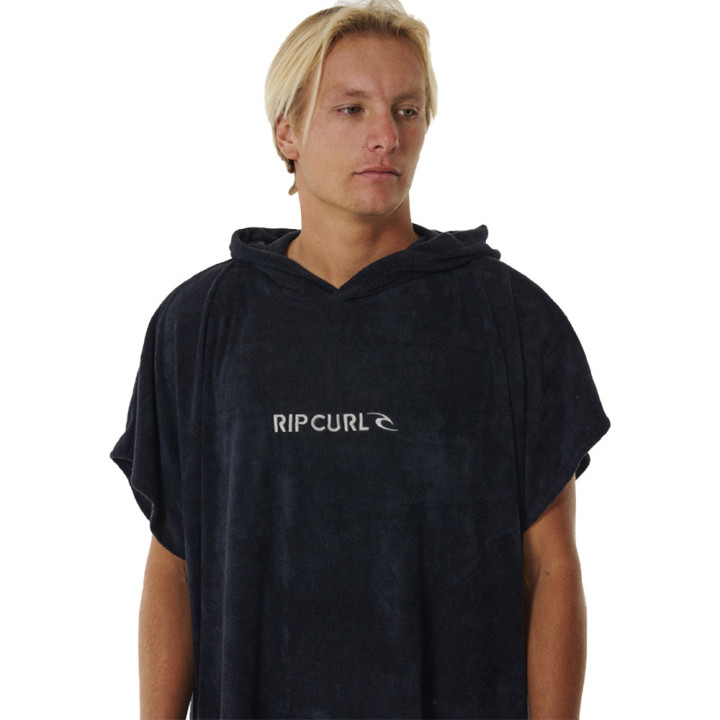Poncho de plage Rip Curl noir gris homme | Poncho de bain pas cher