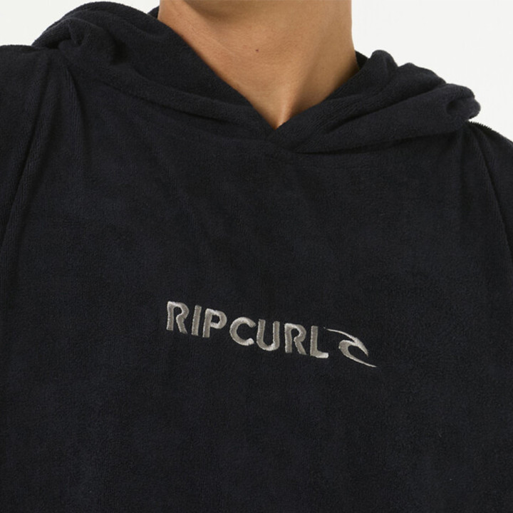 Poncho de plage Rip Curl noir gris homme | Poncho de bain pas cher