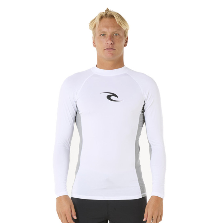 Lycra surf homme rip curl LS blanc | Lycra neoprene manche longue pas cher