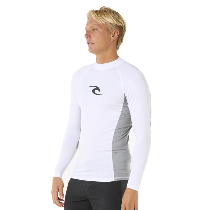 Lycra surf homme rip curl LS blanc | Lycra neoprene manche longue pas cher