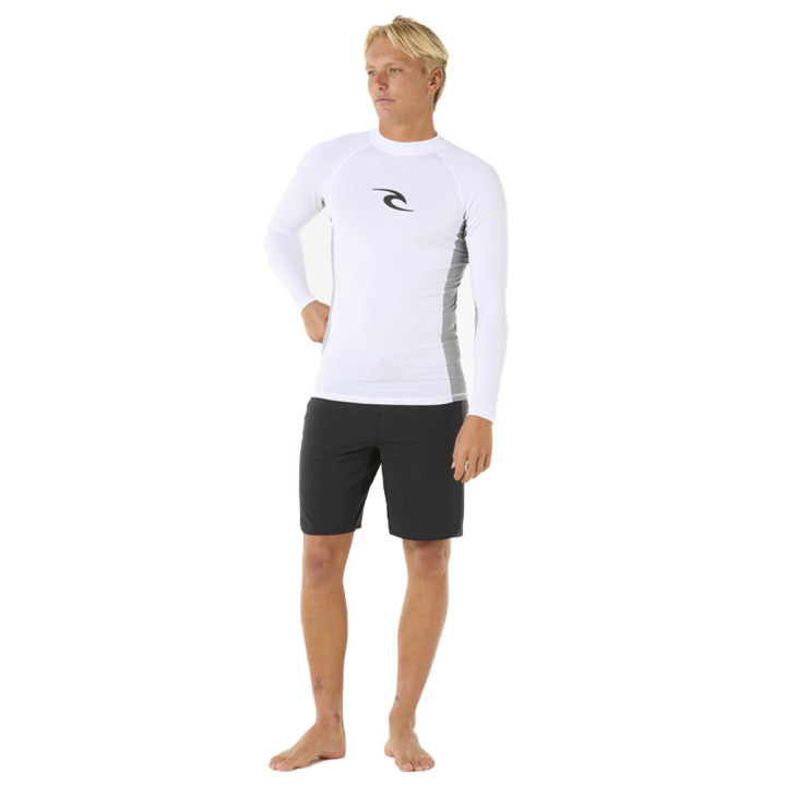 Lycra surf homme rip curl LS blanc | Lycra neoprene manche longue pas cher