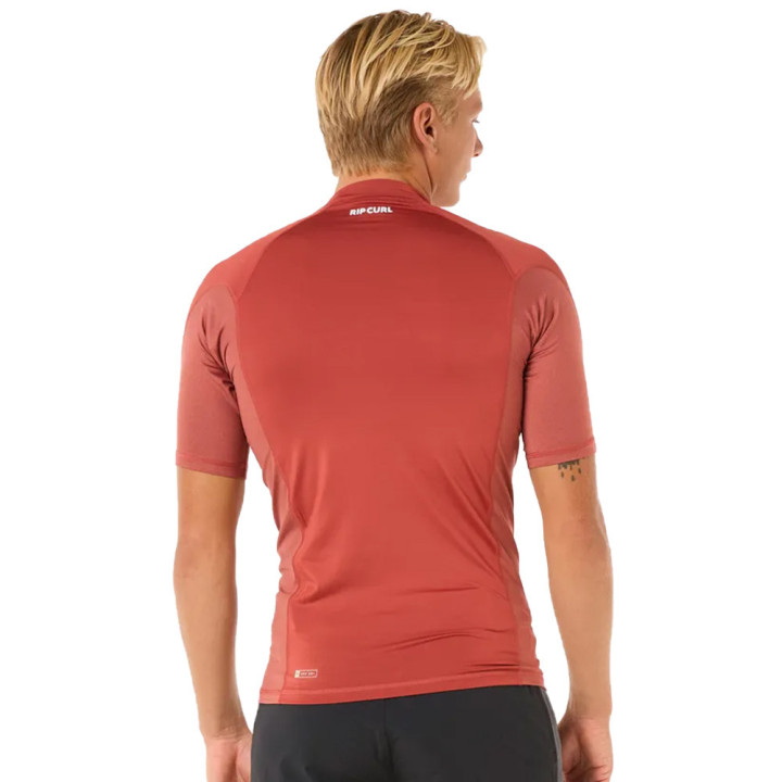 Lycra surf homme rip curl waves ss rouge | Lycra neoprene pas cher