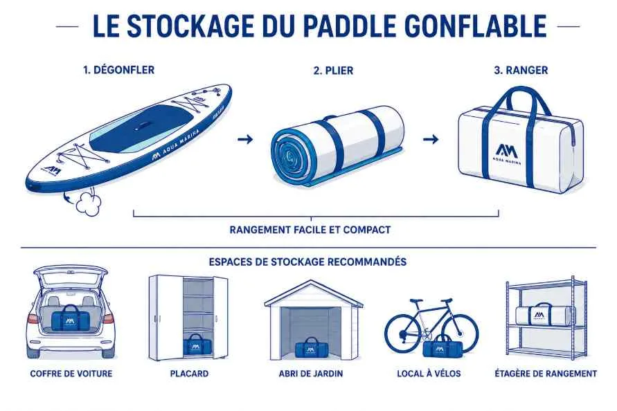 Conseils stockage paddle gonflable